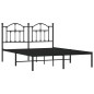 vidaXL Bettgestell mit Kopfteil Metall Schwarz 140x200 cm vidaXL Bettgestell mit Kopfteil Metall Schwarz 140x200 cm