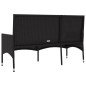 Gartenbank 3-Sitzer mit Kissen Schwarz Poly Rattan Gartenbank 3-Sitzer mit Kissen Schwarz Poly Rattan