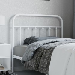 vidaXL Kopfteil Metall Weiß 107 cm