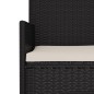 Gartenbank 3-Sitzer mit Kissen Schwarz Poly Rattan Gartenbank 3-Sitzer mit Kissen Schwarz Poly Rattan
