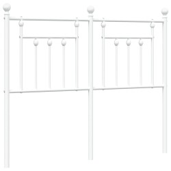 vidaXL Kopfteil Metall Weiß 120 cm