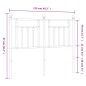 vidaXL Kopfteil Metall Weiß 120 cm vidaXL Kopfteil Metall Weiß 120 cm