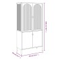 vidaXL Highboard Schwarz 90x40x180 cm Glas und Stahl vidaXL Highboard Schwarz 90x40x180 cm Glas und Stahl