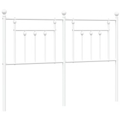 vidaXL Kopfteil Metall Weiß 140 cm