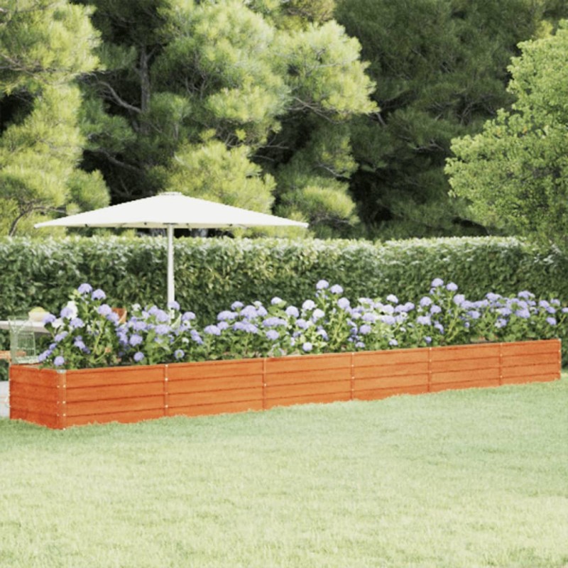 vidaXL Hochbeet Rostig 600x80x45 cm Cortenstahl vidaXL Hochbeet Rostig 600x80x45 cm Cortenstahl