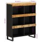 vidaXL Beistellschrank 85x33x107 cm Massivholz Mango vidaXL Beistellschrank 85x33x107 cm Massivholz Mango