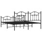 vidaXL Bettgestell mit Kopf- und Fußteil Metall Schwarz 180x200 cm vidaXL Bettgestell mit Kopf- und Fußteil Metall Schwarz 180x200 cm