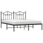 vidaXL Bettgestell mit Kopfteil Metall Schwarz 160x200 cm vidaXL Bettgestell mit Kopfteil Metall Schwarz 160x200 cm
