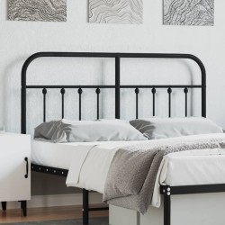 vidaXL Kopfteil Metall Schwarz 140 cm