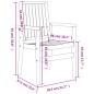vidaXL Stapelbare Gartenstühle 2 Stk. 56,5x57,5x91 cm Massivholz Teak vidaXL Stapelbare Gartenstühle 2 Stk. 56,5x57,5x91 cm Massivholz Teak