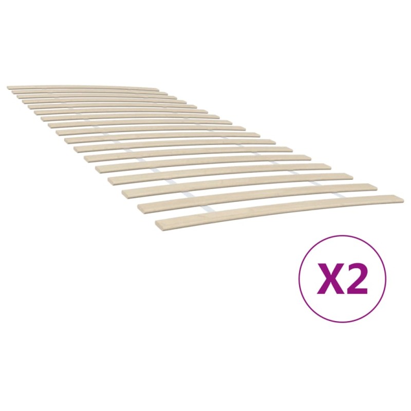 Lattenroste mit 34 Latten 2 Stk. 90x200 cm Lattenroste mit 34 Latten 2 Stk. 90x200 cm