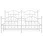 vidaXL Bettgestell mit Kopf- und Fußteil Metall Weiß 160x200 cm vidaXL Bettgestell mit Kopf- und Fußteil Metall Weiß 160x200 cm