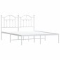 vidaXL Bettgestell mit Kopfteil Metall Weiß 140x200 cm vidaXL Bettgestell mit Kopfteil Metall Weiß 140x200 cm