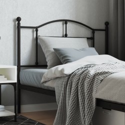 vidaXL Kopfteil Metall Schwarz 107 cm
