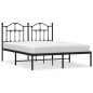 vidaXL Bettgestell mit Kopfteil Metall Schwarz 140x190 cm vidaXL Bettgestell mit Kopfteil Metall Schwarz 140x190 cm