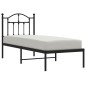 vidaXL Bettgestell mit Kopfteil Metall Schwarz 75x190 cm vidaXL Bettgestell mit Kopfteil Metall Schwarz 75x190 cm