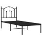vidaXL Bettgestell mit Kopfteil Metall Schwarz 75x190 cm vidaXL Bettgestell mit Kopfteil Metall Schwarz 75x190 cm