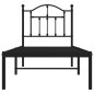 vidaXL Bettgestell mit Kopfteil Metall Schwarz 75x190 cm vidaXL Bettgestell mit Kopfteil Metall Schwarz 75x190 cm