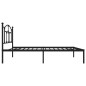 vidaXL Bettgestell mit Kopfteil Metall Schwarz 75x190 cm vidaXL Bettgestell mit Kopfteil Metall Schwarz 75x190 cm