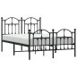 vidaXL Bettgestell mit Kopf- und Fußteil Metall Schwarz 120x190 cm vidaXL Bettgestell mit Kopf- und Fußteil Metall Schwarz 120x190 cm