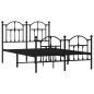 vidaXL Bettgestell mit Kopf- und Fußteil Metall Schwarz 120x190 cm vidaXL Bettgestell mit Kopf- und Fußteil Metall Schwarz 120x190 cm