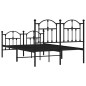 vidaXL Bettgestell mit Kopf- und Fußteil Metall Schwarz 120x190 cm vidaXL Bettgestell mit Kopf- und Fußteil Metall Schwarz 120x190 cm