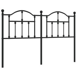 vidaXL Kopfteil Metall Schwarz 140 cm
