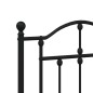 vidaXL Bettgestell mit Kopfteil Metall Schwarz 120x190 cm vidaXL Bettgestell mit Kopfteil Metall Schwarz 120x190 cm