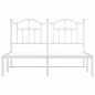 vidaXL Bettgestell mit Kopfteil Metall Weiß 140x190 cm vidaXL Bettgestell mit Kopfteil Metall Weiß 140x190 cm