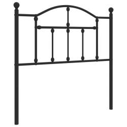 vidaXL Kopfteil Metall Schwarz 90 cm