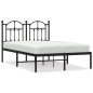 vidaXL Bettgestell mit Kopfteil Metall Schwarz 120x200 cm vidaXL Bettgestell mit Kopfteil Metall Schwarz 120x200 cm