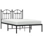 vidaXL Bettgestell mit Kopfteil Metall Schwarz 120x200 cm vidaXL Bettgestell mit Kopfteil Metall Schwarz 120x200 cm