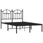 vidaXL Bettgestell mit Kopfteil Metall Schwarz 120x200 cm vidaXL Bettgestell mit Kopfteil Metall Schwarz 120x200 cm