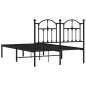 vidaXL Bettgestell mit Kopfteil Metall Schwarz 120x200 cm vidaXL Bettgestell mit Kopfteil Metall Schwarz 120x200 cm