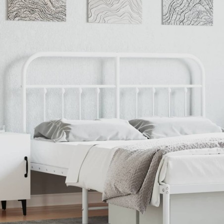 vidaXL Kopfteil Metall Weiß 140 cm