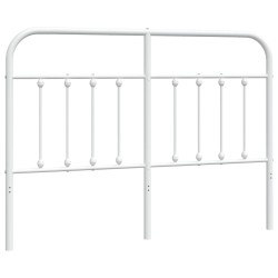 vidaXL Kopfteil Metall Weiß 140 cm