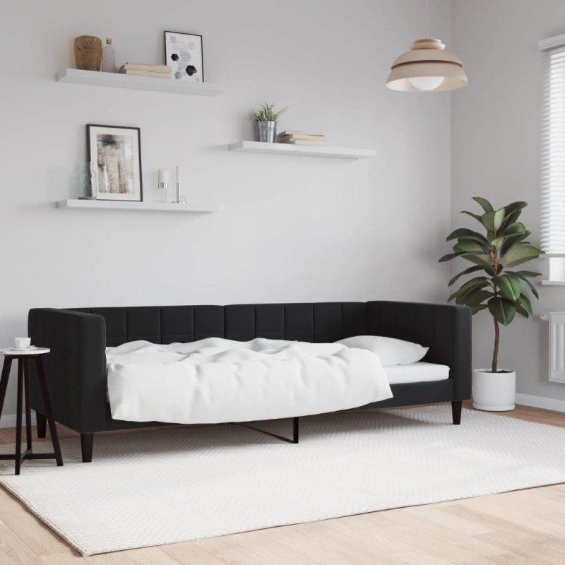 vidaXL Tagesbett Schwarz 80x200 cm Samt vidaXL Tagesbett Schwarz 80x200 cm Samt