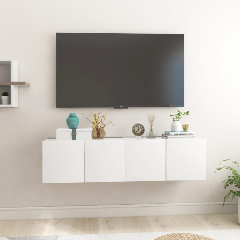vidaXL TV-Hängeschränke 2 Stk. Weiß 60x30x30 cm vidaXL TV-Hängeschränke 2 Stk. Weiß 60x30x30 cm