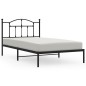 vidaXL Bettgestell mit Kopfteil Metall Schwarz 107x203 cm vidaXL Bettgestell mit Kopfteil Metall Schwarz 107x203 cm
