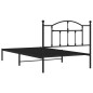 vidaXL Bettgestell mit Kopfteil Metall Schwarz 107x203 cm vidaXL Bettgestell mit Kopfteil Metall Schwarz 107x203 cm