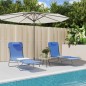 vidaXL Sonnenliegen Klappbar 2 Stk. Blau Textilene und Stahl vidaXL Sonnenliegen Klappbar 2 Stk. Blau Textilene und Stahl