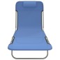 vidaXL Sonnenliegen Klappbar 2 Stk. Blau Textilene und Stahl vidaXL Sonnenliegen Klappbar 2 Stk. Blau Textilene und Stahl