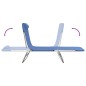 vidaXL Sonnenliegen Klappbar 2 Stk. Blau Textilene und Stahl vidaXL Sonnenliegen Klappbar 2 Stk. Blau Textilene und Stahl