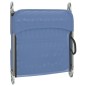 vidaXL Sonnenliegen Klappbar 2 Stk. Blau Textilene und Stahl vidaXL Sonnenliegen Klappbar 2 Stk. Blau Textilene und Stahl