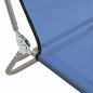 vidaXL Sonnenliegen Klappbar 2 Stk. Blau Textilene und Stahl vidaXL Sonnenliegen Klappbar 2 Stk. Blau Textilene und Stahl