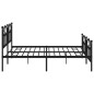 vidaXL Bettgestell mit Kopf- und Fußteil Metall Schwarz 200x200 cm vidaXL Bettgestell mit Kopf- und Fußteil Metall Schwarz 200x200 cm
