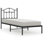 vidaXL Bettgestell mit Kopfteil Metall Schwarz 90x200 cm vidaXL Bettgestell mit Kopfteil Metall Schwarz 90x200 cm