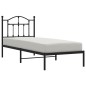 vidaXL Bettgestell mit Kopfteil Metall Schwarz 90x200 cm vidaXL Bettgestell mit Kopfteil Metall Schwarz 90x200 cm