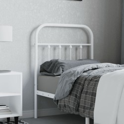 vidaXL Kopfteil Metall Weiß 75 cm