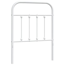 vidaXL Kopfteil Metall Weiß 75 cm